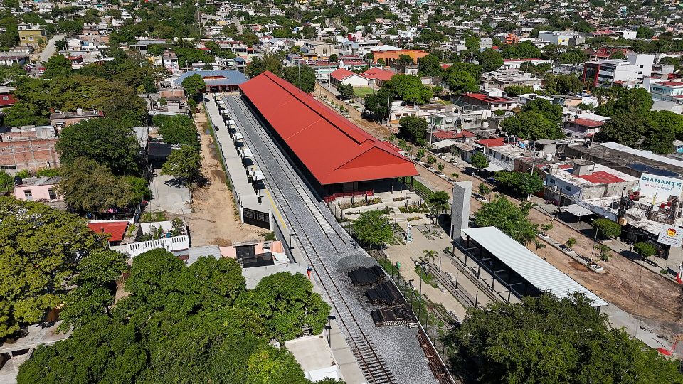 Vista aérea de la estación